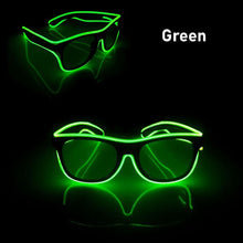 Load image into Gallery viewer, EL Luminous Glasses LED Glowing Neon Party Flashing Glasses for Festival Celebration Party Bar Performing Fluorescent Accessories