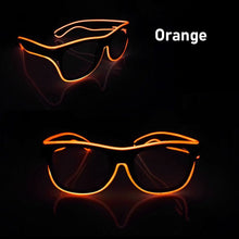 Load image into Gallery viewer, EL Luminous Glasses LED Glowing Neon Party Flashing Glasses for Festival Celebration Party Bar Performing Fluorescent Accessories