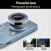 Load image into Gallery viewer, 4" Full HD Dashcam Dual Lens Car DVR Camera Rear View Dual Lens Video Recorder Cycle 1080P Video Mirror Recorder Dash Cam