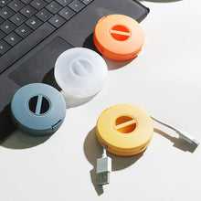 Load image into Gallery viewer, Multifunction USB Cable Storage Box Portable Cable Winder Box Rotatable Earphone Charging Cable Wire Adjustsble Cables Winder