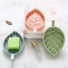 Load image into Gallery viewer, Bathroom Soap Box Soap Holder Double Layer Leaf Shape Dish Storage Non-slip Toilet Kitchen Drain Soap Holder Household Tray