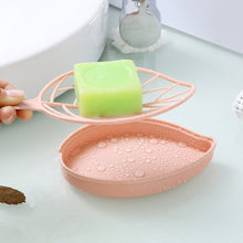 Load image into Gallery viewer, Bathroom Soap Box Soap Holder Double Layer Leaf Shape Dish Storage Non-slip Toilet Kitchen Drain Soap Holder Household Tray