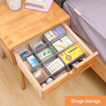 Load image into Gallery viewer, 4Pcs/Set DIY Plastic Grid Drawer Divider Adjustable Sock Underwear Dresser Organizer Stationary Storage