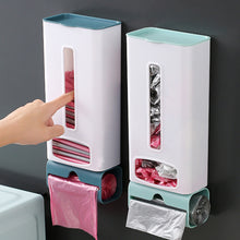 Load image into Gallery viewer, Wall Mounted Bag Holder Trash Bag Dispenser Plastic Organizer Plastic Storage Box Bekas Letak Plastik Sampah