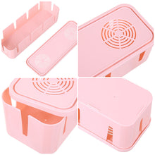 Load image into Gallery viewer, Wire Cable Socket Organizer Table Charger Wire Safety Storage Box Dust-proof Power Strip Wire Case Socket Organizer