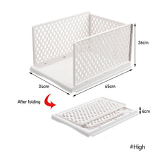 Load image into Gallery viewer, Folding Clothes Organization Wardrobe Organizer Cloth Storage High Capacity Stackable Drawer Basket Cabinet Underwear Box