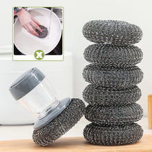 Load image into Gallery viewer, Dish Washing Brush Short Handle Emery Magic Sponge Brush Kitchen Soap Dispensing Palm Brush Kitchen Washing Cleaning Tool