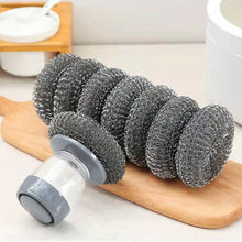 Load image into Gallery viewer, Dish Washing Brush Short Handle Emery Magic Sponge Brush Kitchen Soap Dispensing Palm Brush Kitchen Washing Cleaning Tool