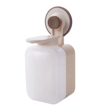 Load image into Gallery viewer, Soap Dispenser Wall-mounted Squeezing with Suction Cup for Bathroom Kitchen Soap Machine Wall Mounted Punch Free Plastic Press Soap Dispenser