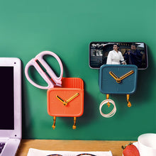 Load image into Gallery viewer, Wall Mounted Phone Holder Self Adhesive Phone Charger Holder Storage Box Wall Hook Organizer Remote Control Holder