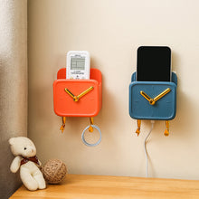 Load image into Gallery viewer, Wall Mounted Phone Holder Self Adhesive Phone Charger Holder Storage Box Wall Hook Organizer Remote Control Holder