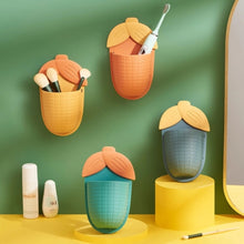 Load image into Gallery viewer, Wall-Mounted Storage Box Holder Self Corn Adhesive Organizer Box Bathroom Rack Toothbrush Toothpaste Storage Box Holder