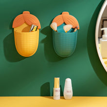 Load image into Gallery viewer, Wall-Mounted Storage Box Holder Self Corn Adhesive Organizer Box Bathroom Rack Toothbrush Toothpaste Storage Box Holder