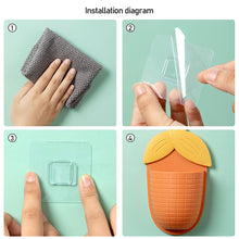 Load image into Gallery viewer, Wall-Mounted Storage Box Holder Self Corn Adhesive Organizer Box Bathroom Rack Toothbrush Toothpaste Storage Box Holder