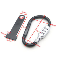 Load image into Gallery viewer, Universal Anti-theft Motorcycle Helmet Lock Multi-Function Combination Code Lock With T-Bar Rubber Black/Silver