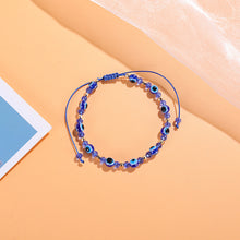 Load image into Gallery viewer, Women Knitted Palm Eye Demon Evil Eye Lucky Bracelet Resin Bracelets Simple Beaded Chain Adjustable Couple Bracelet Accessories