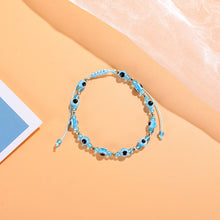 Load image into Gallery viewer, Women Knitted Palm Eye Demon Evil Eye Lucky Bracelet Resin Bracelets Simple Beaded Chain Adjustable Couple Bracelet Accessories