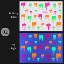 Load image into Gallery viewer, Luminous Effect Nail Sticker Flame Snake Skin Texture Design Tips Glitter Nail Art Decoration Stickers Adhesive Manicure Sticker