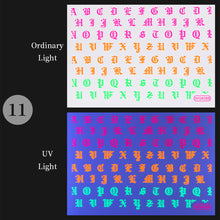 Load image into Gallery viewer, Luminous Effect Nail Sticker Flame Snake Skin Texture Design Tips Glitter Nail Art Decoration Stickers Adhesive Manicure Sticker