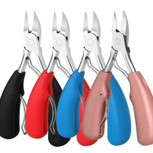 Load image into Gallery viewer, 1PC Stainless Steel Nail Cuticle Scissors Dead Skin Remover Cuticle Nipper Dead Trimming Nail Clipper Manicure Care Tools PP Handle