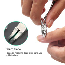Load image into Gallery viewer, 1PC Stainless Steel Nail Cuticle Scissors Dead Skin Remover Cuticle Nipper Dead Trimming Nail Clipper Manicure Care Tools