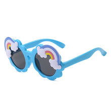 Load image into Gallery viewer, Cute Children Cartoon Round Frame Sunglasses PC Rainbow Colored Sunglasses Kids Baby Retro Lovely Sun Glasses