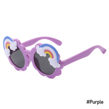 Load image into Gallery viewer, Cute Children Cartoon Round Frame Sunglasses PC Rainbow Colored Sunglasses Kids Baby Retro Lovely Sun Glasses