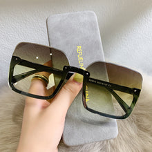 Load image into Gallery viewer, Fashion Square Frame Retro Large Square Decorative Pattern Sunglasses Women Versatile Big Motion Frame Sunglasses