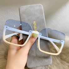 Load image into Gallery viewer, Fashion Square Frame Retro Large Square Decorative Pattern Sunglasses Women Versatile Big Motion Frame Sunglasses