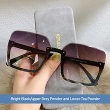 Load image into Gallery viewer, Fashion Square Frame Retro Large Square Decorative Pattern Sunglasses Women Versatile Big Motion Frame Sunglasses