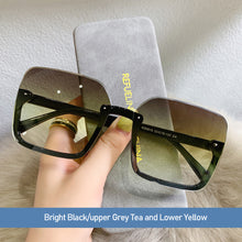 Load image into Gallery viewer, Fashion Square Frame Retro Large Square Decorative Pattern Sunglasses Women Versatile Big Motion Frame Sunglasses