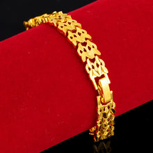 Load image into Gallery viewer, Vietnam Sha Jin Lady Watch Bracelet Fire Gold Does Not Change Color 24K Color Thai Gold Lady Watch Bracelet Brass Gold Plated