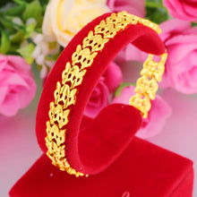 Load image into Gallery viewer, Vietnam Sha Jin Lady Watch Bracelet Fire Gold Does Not Change Color 24K Color Thai Gold Lady Watch Bracelet Brass Gold Plated