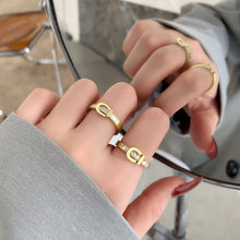 Load image into Gallery viewer, Creative Zircon Inlaid Oil Belt Women Ring Buckle Opening Ring Fashion Personality Daily Versatile Female Ring Jewelry Gift