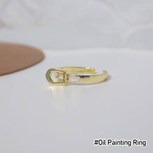 Load image into Gallery viewer, Creative Zircon Inlaid Oil Belt Women Ring Buckle Opening Ring Fashion Personality Daily Versatile Female Ring Jewelry Gift