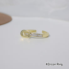 Load image into Gallery viewer, Creative Zircon Inlaid Oil Belt Women Ring Buckle Opening Ring Fashion Personality Daily Versatile Female Ring Jewelry Gift
