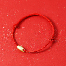 Load image into Gallery viewer, Simple Sweet Red Rope Bracelet Weave Rope Lotus Gold Plum Blossom Style Female Bracelet Couple Fortunate Jewelry Gift