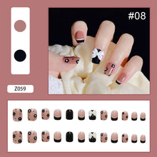 Load image into Gallery viewer, 24pcs/set Butterfly Diamond Nail Pieces Nail Patch Removable Fake Nails Extensions Artificial Nail Art Accessories