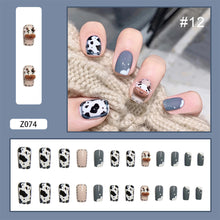 Load image into Gallery viewer, 24pcs/set Butterfly Diamond Nail Pieces Nail Patch Removable Fake Nails Extensions Artificial Nail Art Accessories