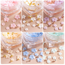 Load image into Gallery viewer, Light Changing Petal Resin Five-petal Flower Small Steel Ball Mixed Nail Decoration Nail Art DIY Nail Accessories