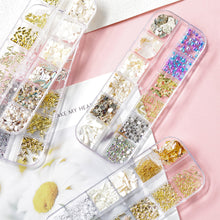Load image into Gallery viewer, Nail Art Jewelry Shaped Rivets Shells Symphony Pearls Nail Decoration Nail Art DIY Nail Accessories