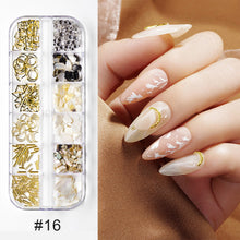 Load image into Gallery viewer, Nail Art Jewelry Shaped Rivets Shells Symphony Pearls Nail Decoration Nail Art DIY Nail Accessories