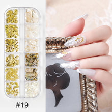 Load image into Gallery viewer, Nail Art Jewelry Shaped Rivets Shells Symphony Pearls Nail Decoration Nail Art DIY Nail Accessories