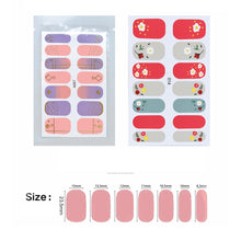 Load image into Gallery viewer, 14pcs/Sheet Nail Stickers Adhesive Nail Sticker 3D Nail Wrap Full Cover Nail Art Supplies Nail Accessories