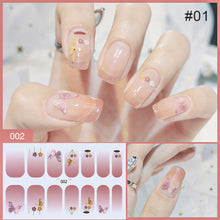 Load image into Gallery viewer, 14pcs/Sheet Nail Stickers Adhesive Nail Sticker 3D Nail Wrap Full Cover Nail Art Supplies Nail Accessories