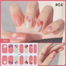 Load image into Gallery viewer, 14pcs/Sheet Nail Stickers Adhesive Nail Sticker 3D Nail Wrap Full Cover Nail Art Supplies Nail Accessories