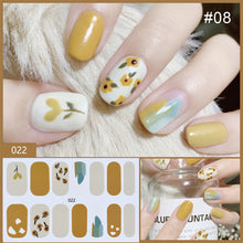 Load image into Gallery viewer, 14pcs/Sheet Nail Stickers Adhesive Nail Sticker 3D Nail Wrap Full Cover Nail Art Supplies Nail Accessories