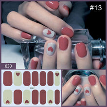 Load image into Gallery viewer, 14pcs/Sheet Nail Stickers Adhesive Nail Sticker 3D Nail Wrap Full Cover Nail Art Supplies Nail Accessories