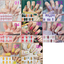 Load image into Gallery viewer, 14pcs/Sheet Nail Stickers Adhesive Nail Sticker 3D Nail Wrap Full Cover Nail Art Supplies Nail Accessories