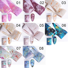 Load image into Gallery viewer, Nail Art Transfer Paper Ink Smudge Nail Marble Pattern Cloud Starry Sky Sticker Nail Art DIY Accessories